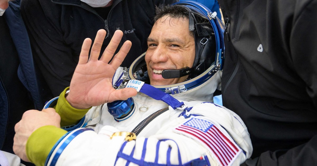 Astronaut Frank Rubio touches down after setting U.S. record for longest spaceflight