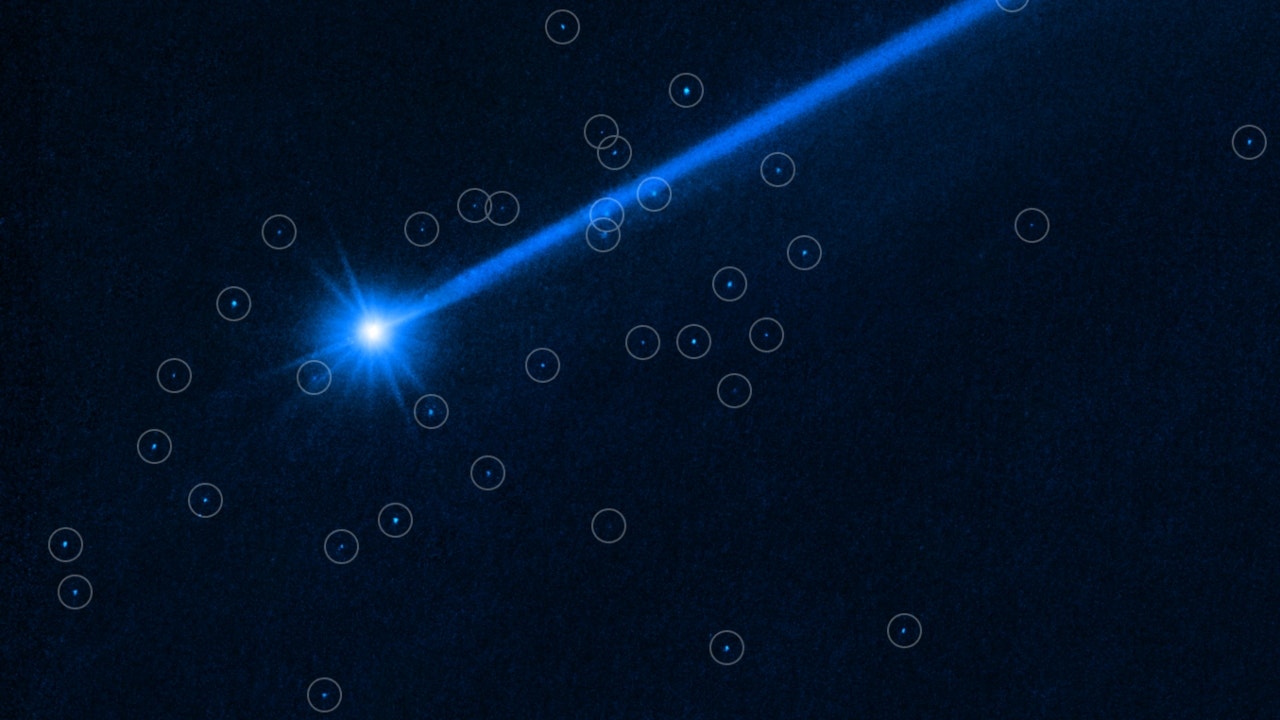 Hubble Space Telescope finds boulders potentially shaken off asteroid following DART experiment